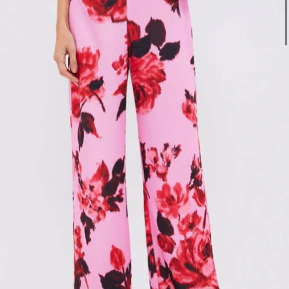 Floral Pink Women's Pants - Picture 4 of 6